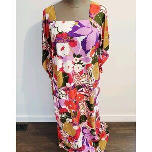 Vtg 70's Rhapsody Chicago Glazier Floral Pajama Long Miu Miu Gown Sz Lg READ